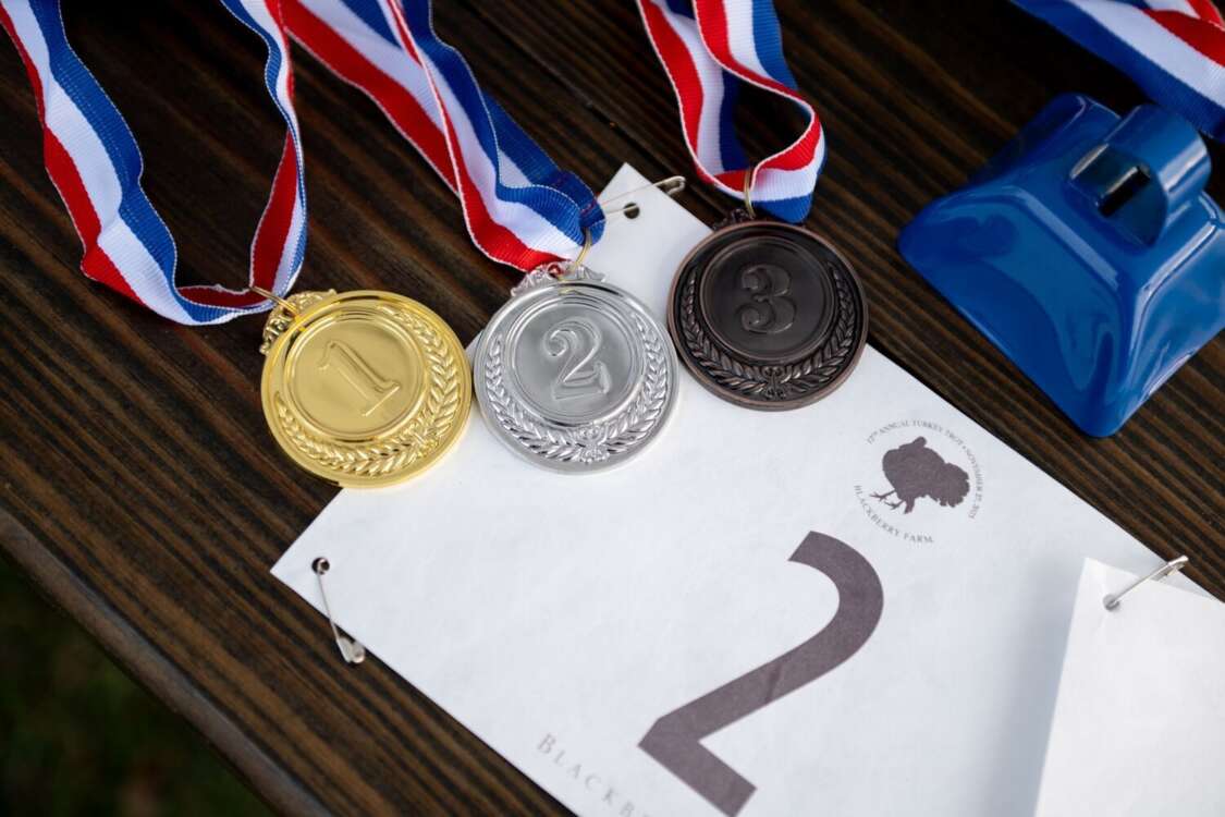 Running Bib and Medals