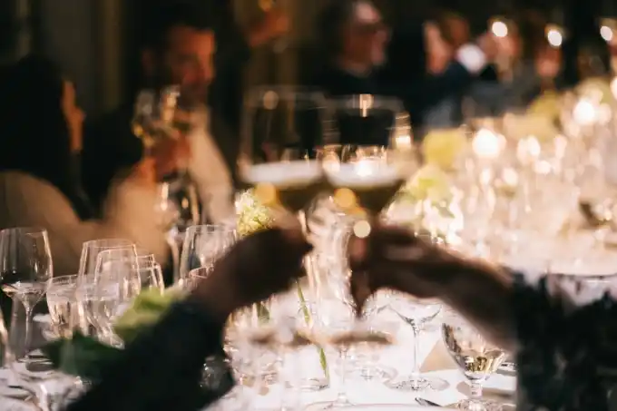 Blurry Wine Toast