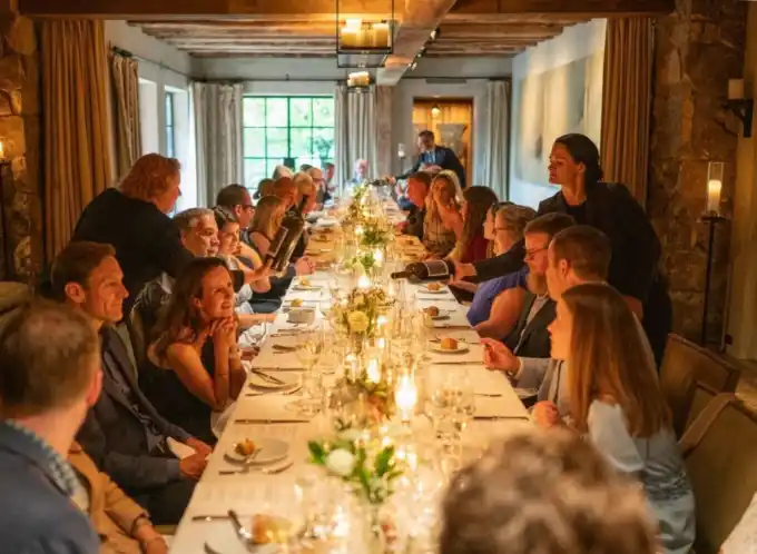 Dinner in Wine Cellar