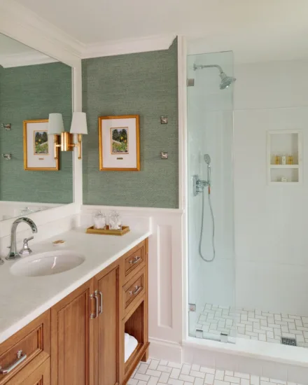 Historic Room Bathroom Sink and Shower