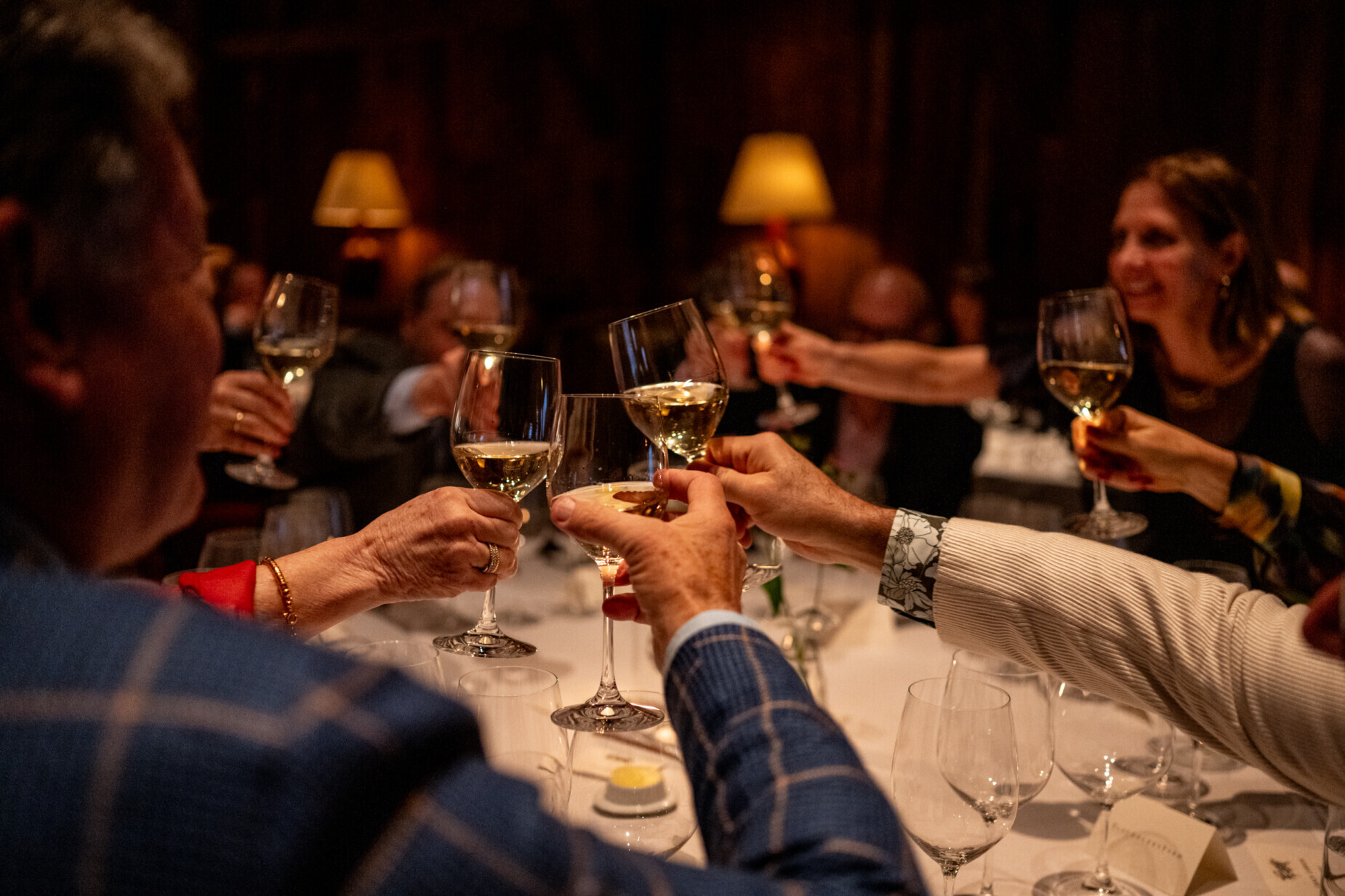 People raising a glass