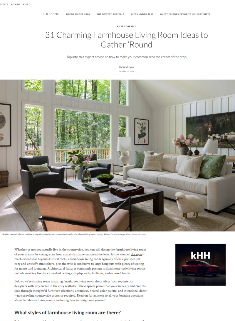 Architectural Digest Article
