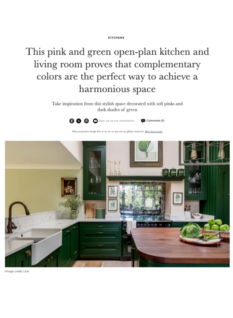 Homes Gardens Pink and Green Harmony