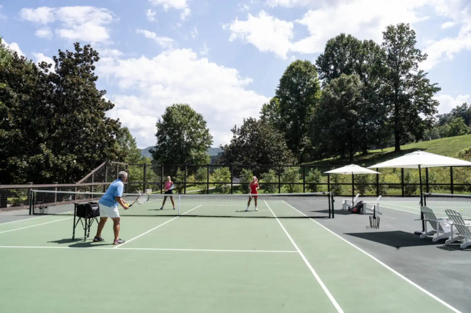 Guests Playing Tennis