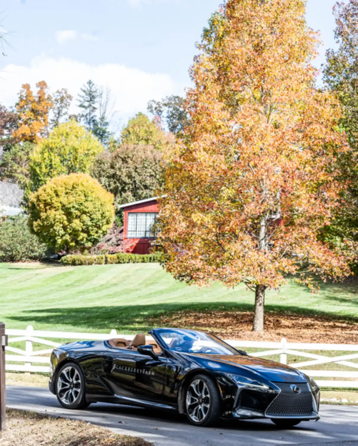 Lexus Driving By The Barn