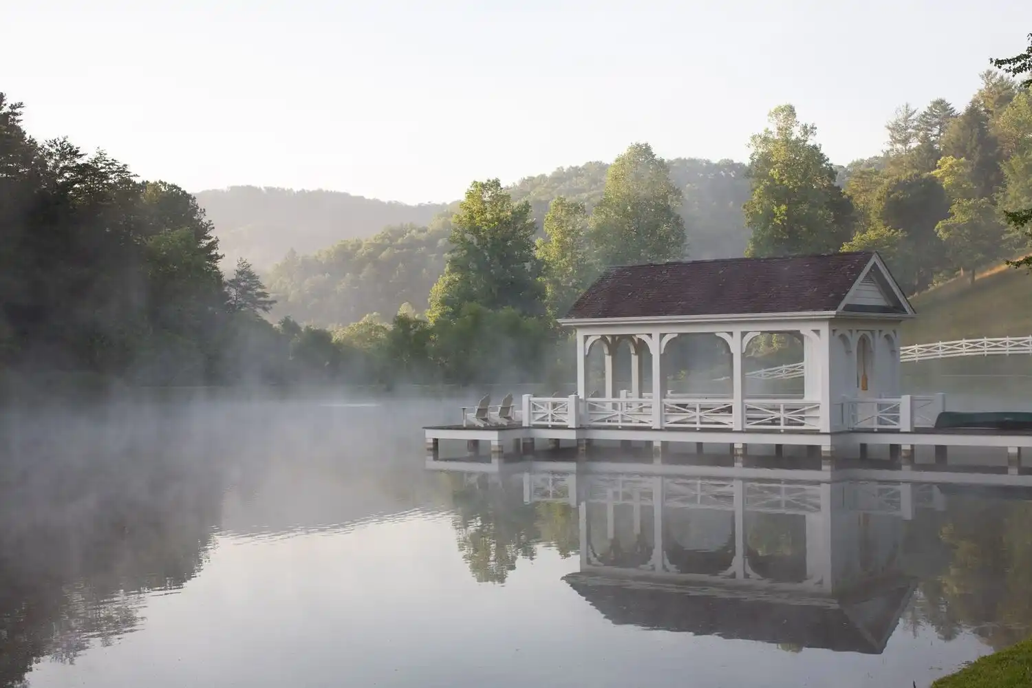 Early Morning Boathouse Scenic