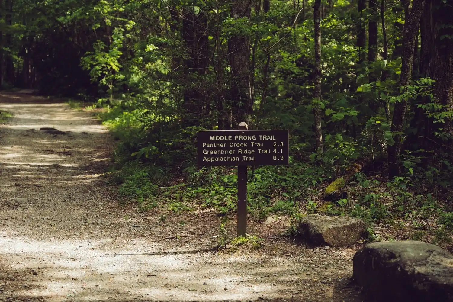 Great Smoky Mountains National Park Trailhead Sign