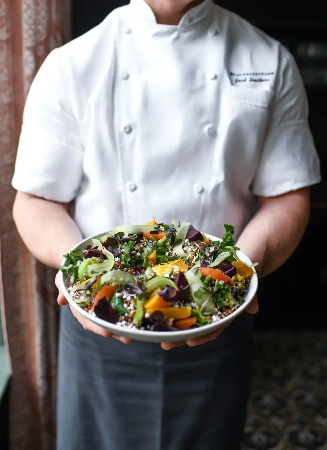 Chef Holding Salad