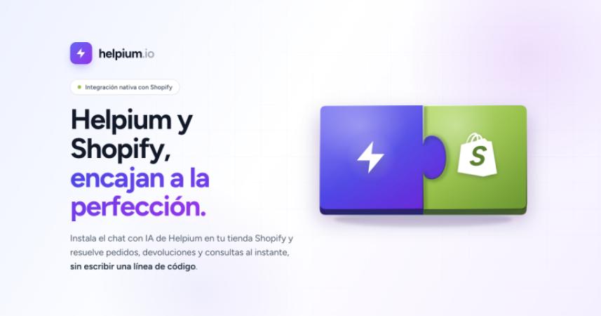 3 meses gratis de Helpium para las primeras 10 tiendas Shopify