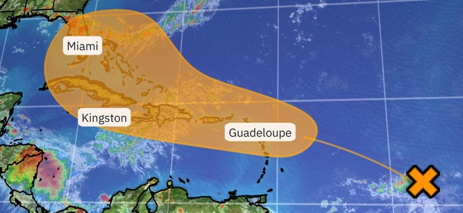 Les prévisionnistes observent une zone de perturbation qui pourrait atteindre la Floride dans les 7 prochains jours
