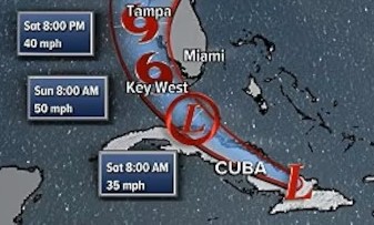 L'état d'urgence est décrété en Floride, 90 % de chances que la dépression tropicale se développe : cela risque de frapper très fort