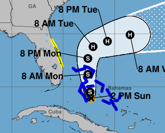 La tempête tropicale Imelda se forme tout près de la Floride.   À quoi faut-il s'attendre selon le Centre national des ouragans.