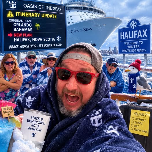 SURPRISE pour des passagers mécontents ! L’Oasis de Royal Caribbean détourne la Floride et certaines escales pour un visite croisière sur le quai de la Nouvelle Écosse. SURPRISE pour des passagers mécontents ! L’Oasis de Royal Caribbean détourne la Floride et certaines escales pour un visite croisière sur le quai de la Nouvelle Écosse.
