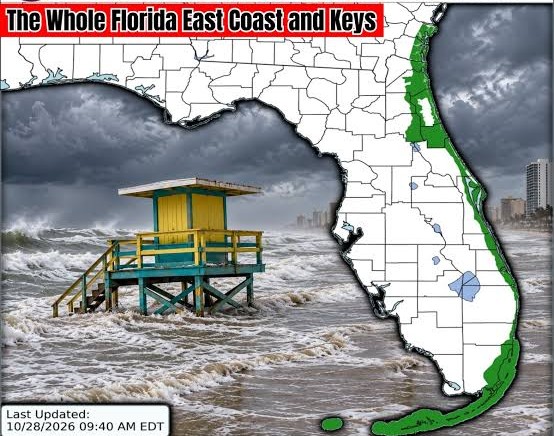 MISE NE GARDE : Les plages de la Floride font face actuellement à des vagues de 14 pieds et à des avertissements d'inondation.