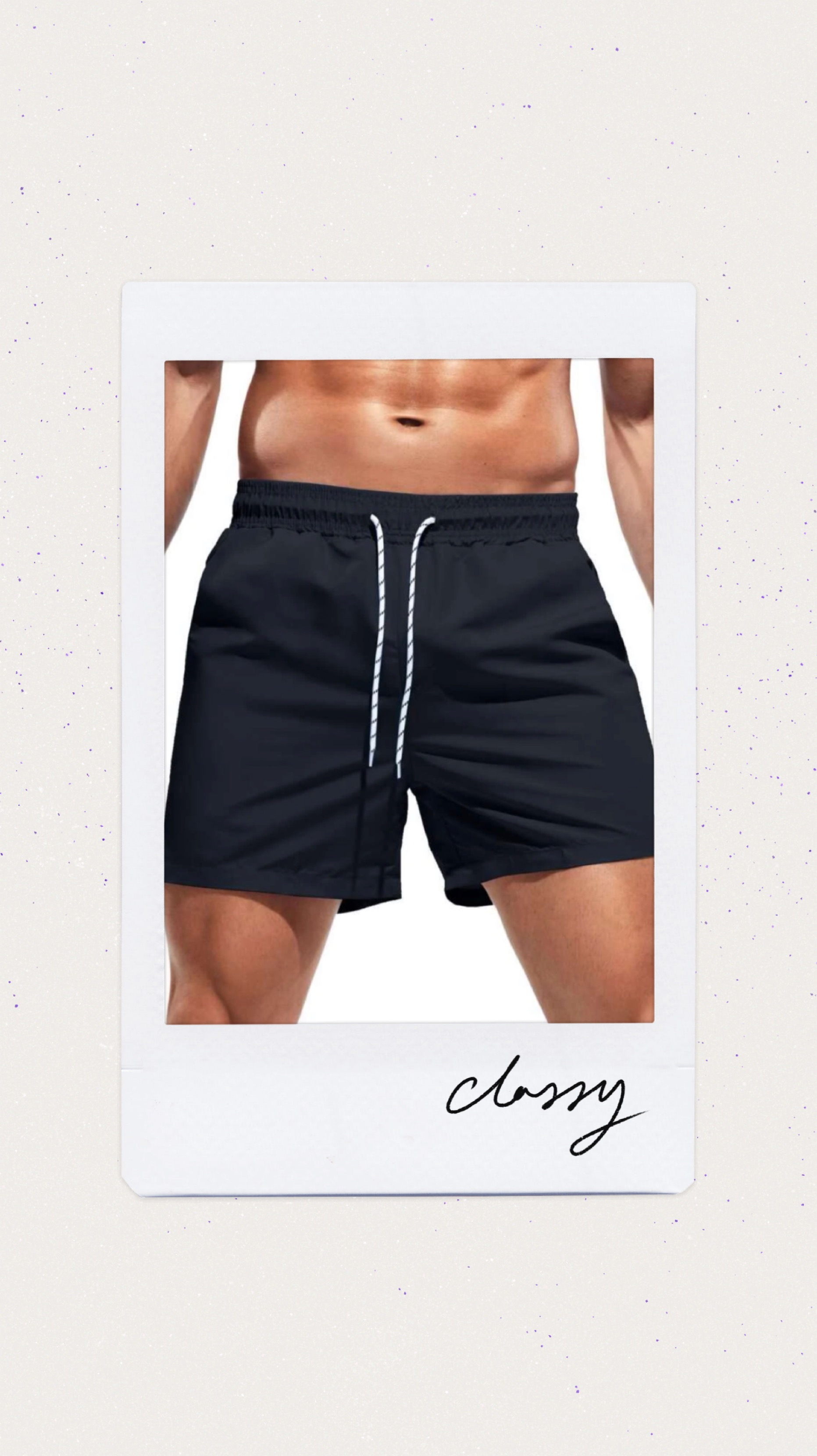 Short de hombre color negro