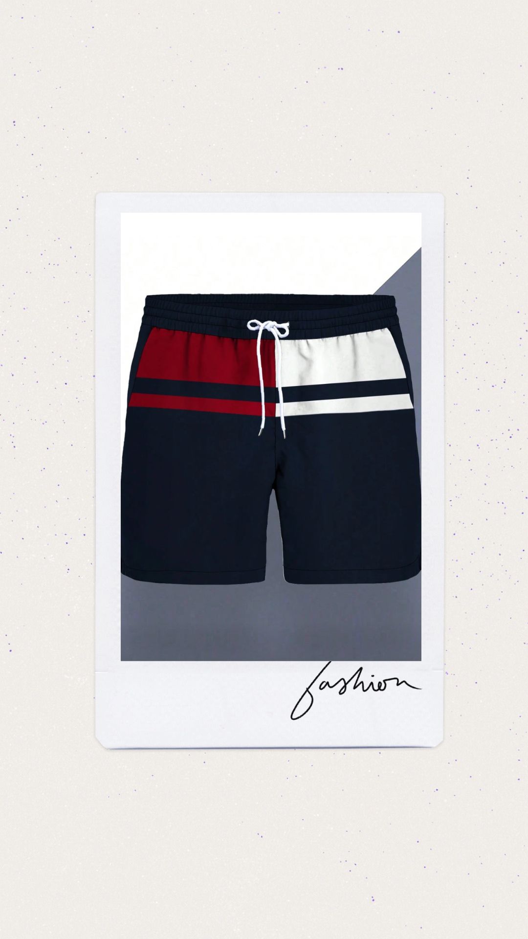 Short de hombre color azul, rojo y blanco