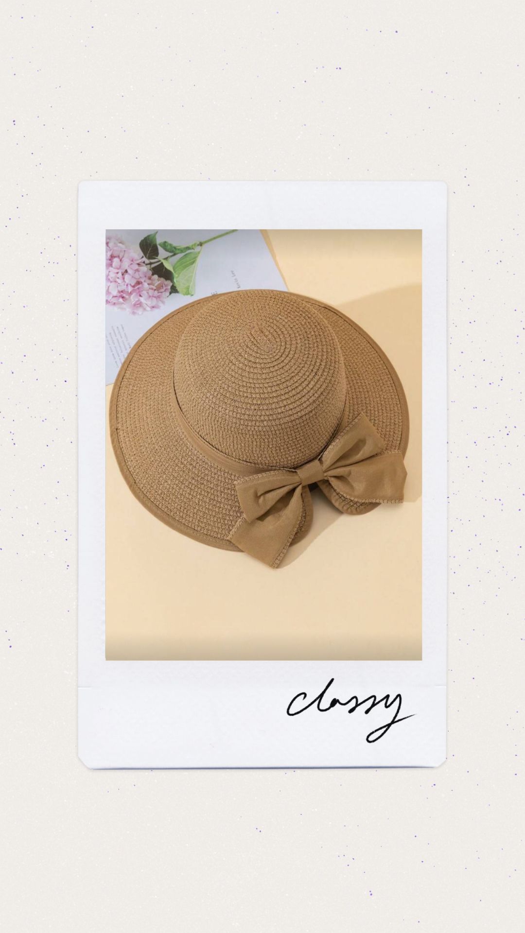 Sombrero con moña color caqui