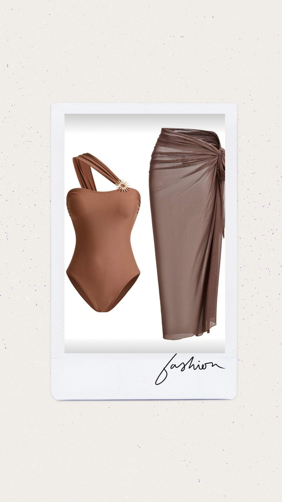 Una pieza con salida de baño color café