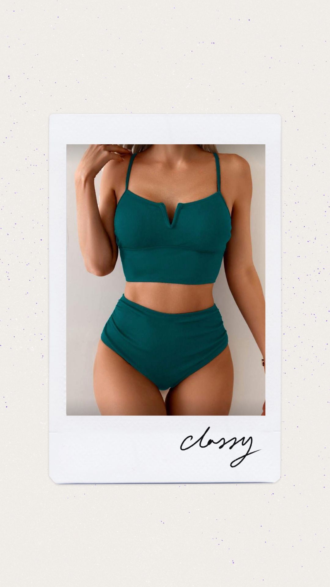 Cintura alta color verde turquesa