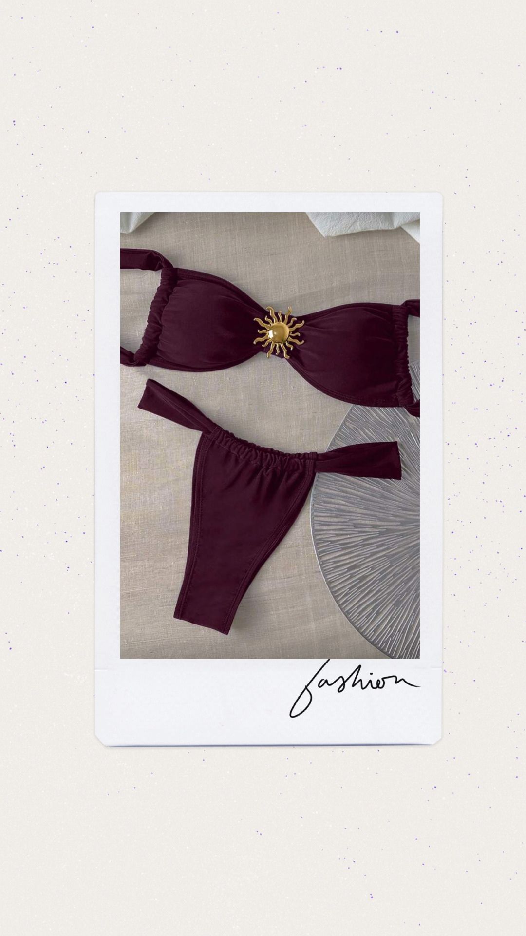 Bikini color borgoña 