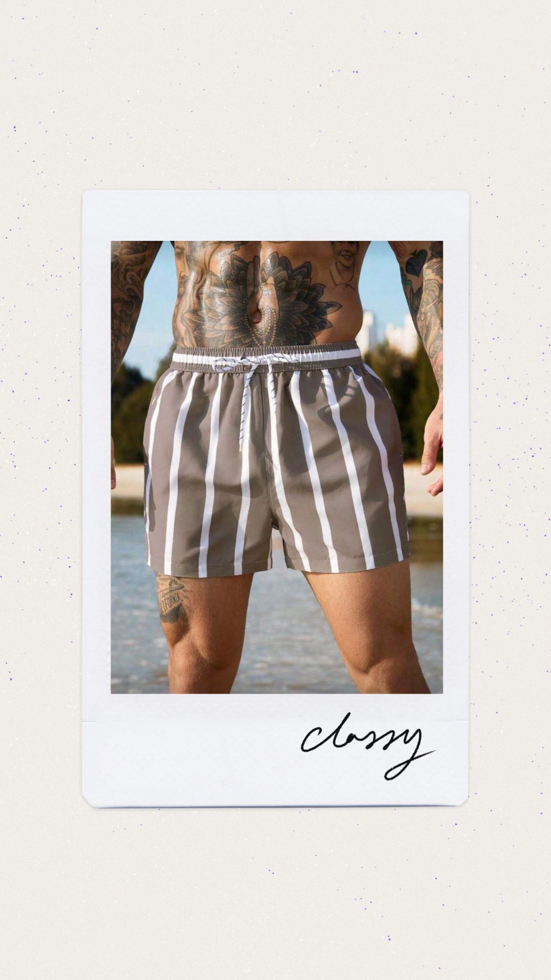 Short de hombre de líneas