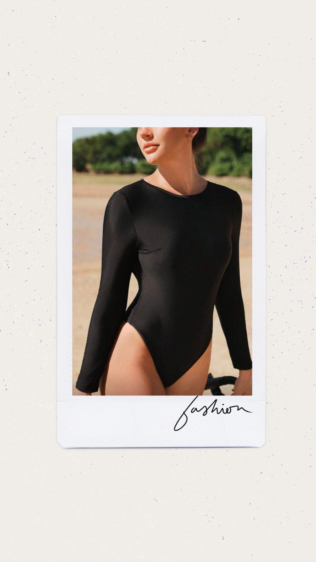 Manga larga color negro con abertura en espalda