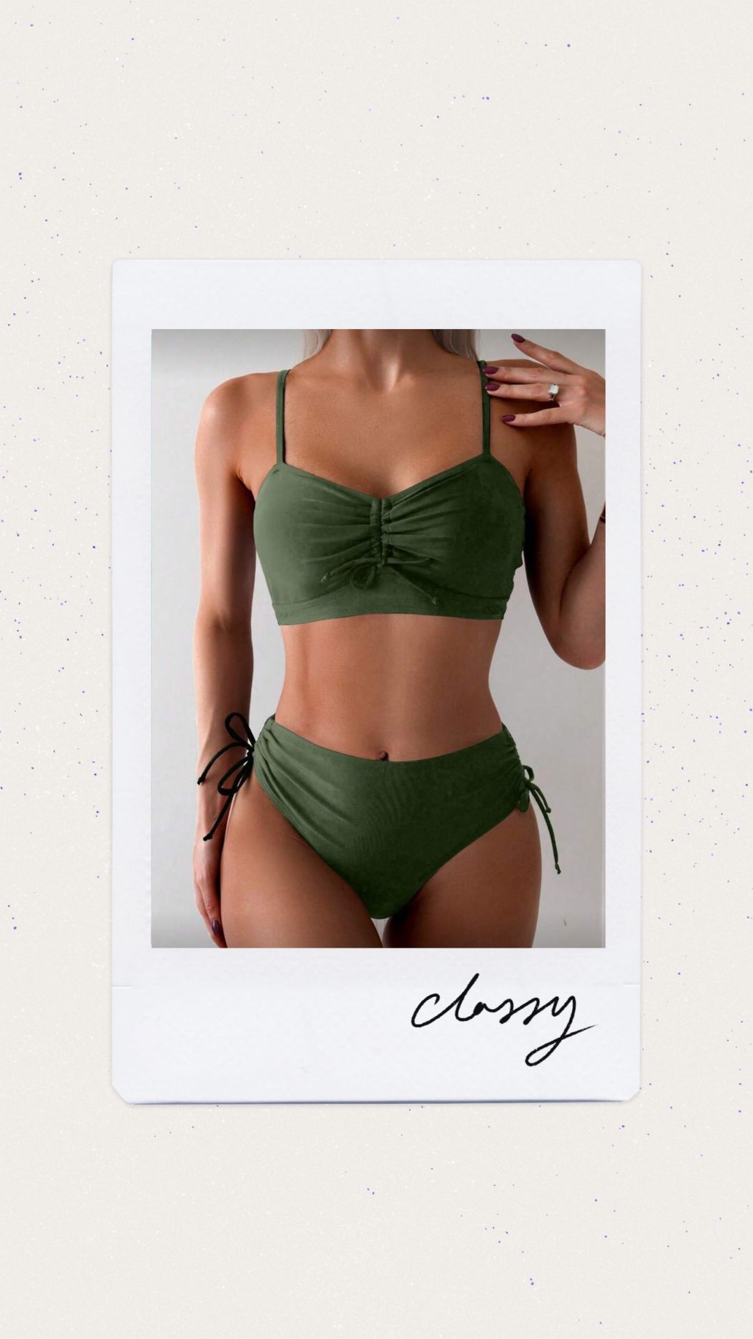 Cintura alta color verde