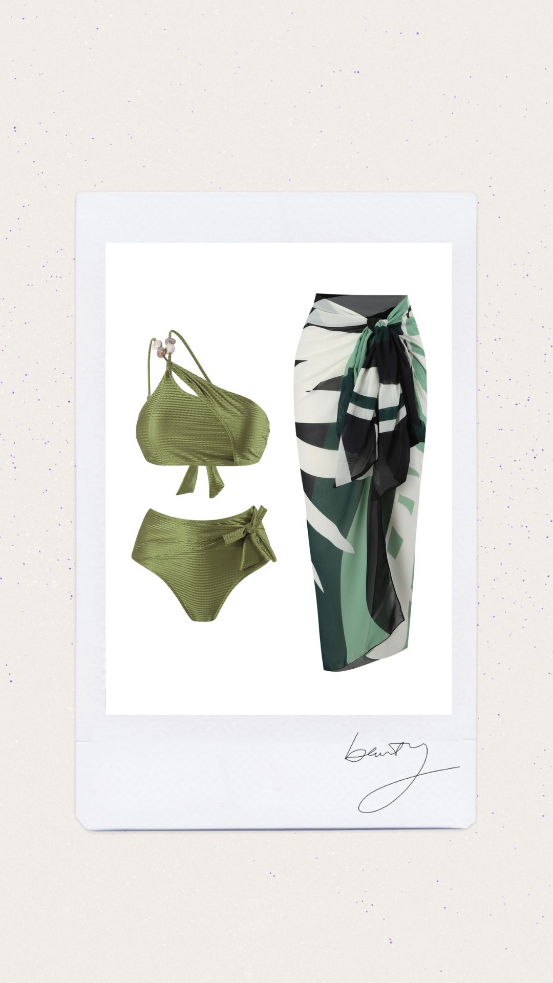 Cintura alta con salida de baño color verde