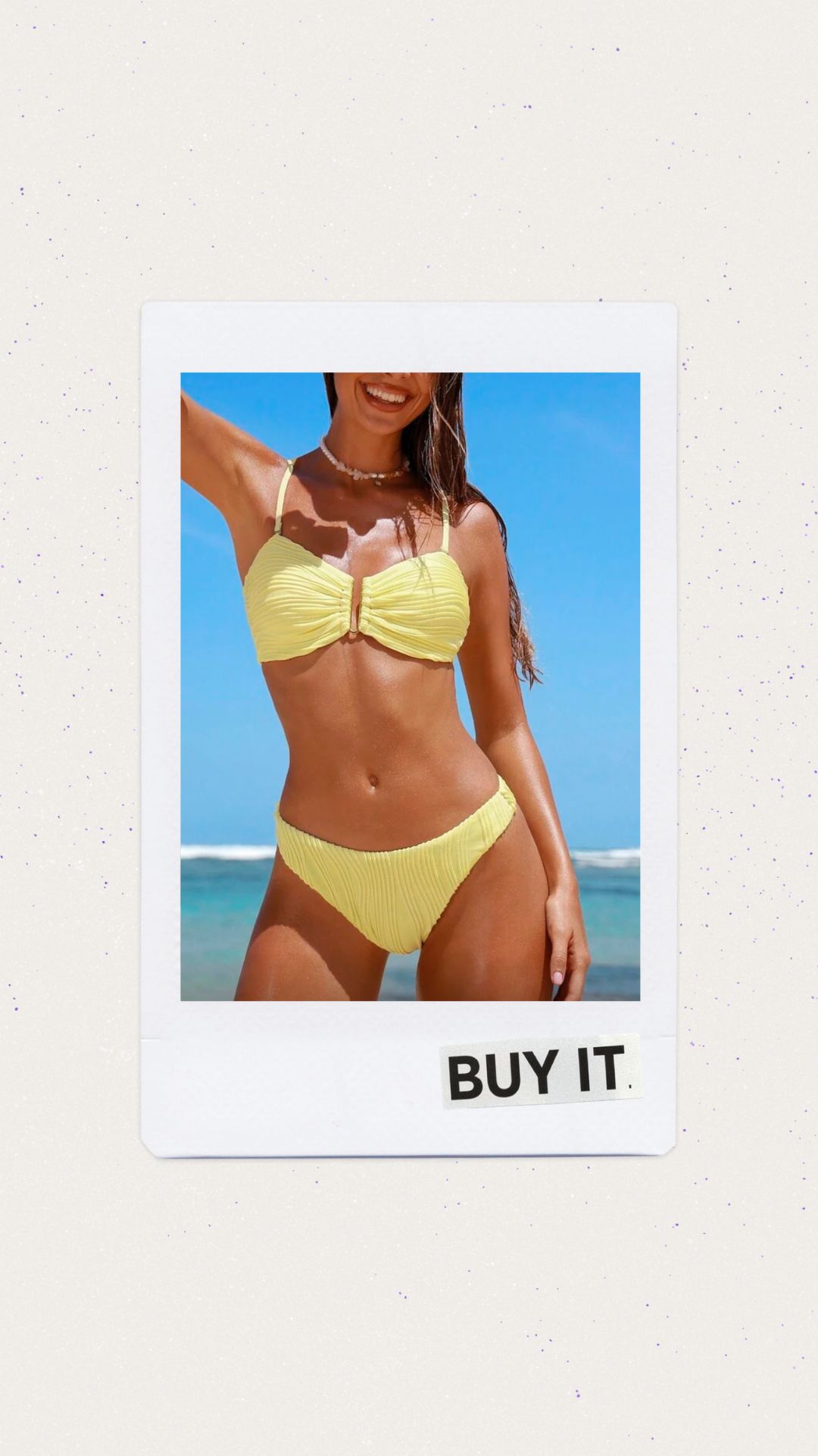 Bikini amarillo con textura