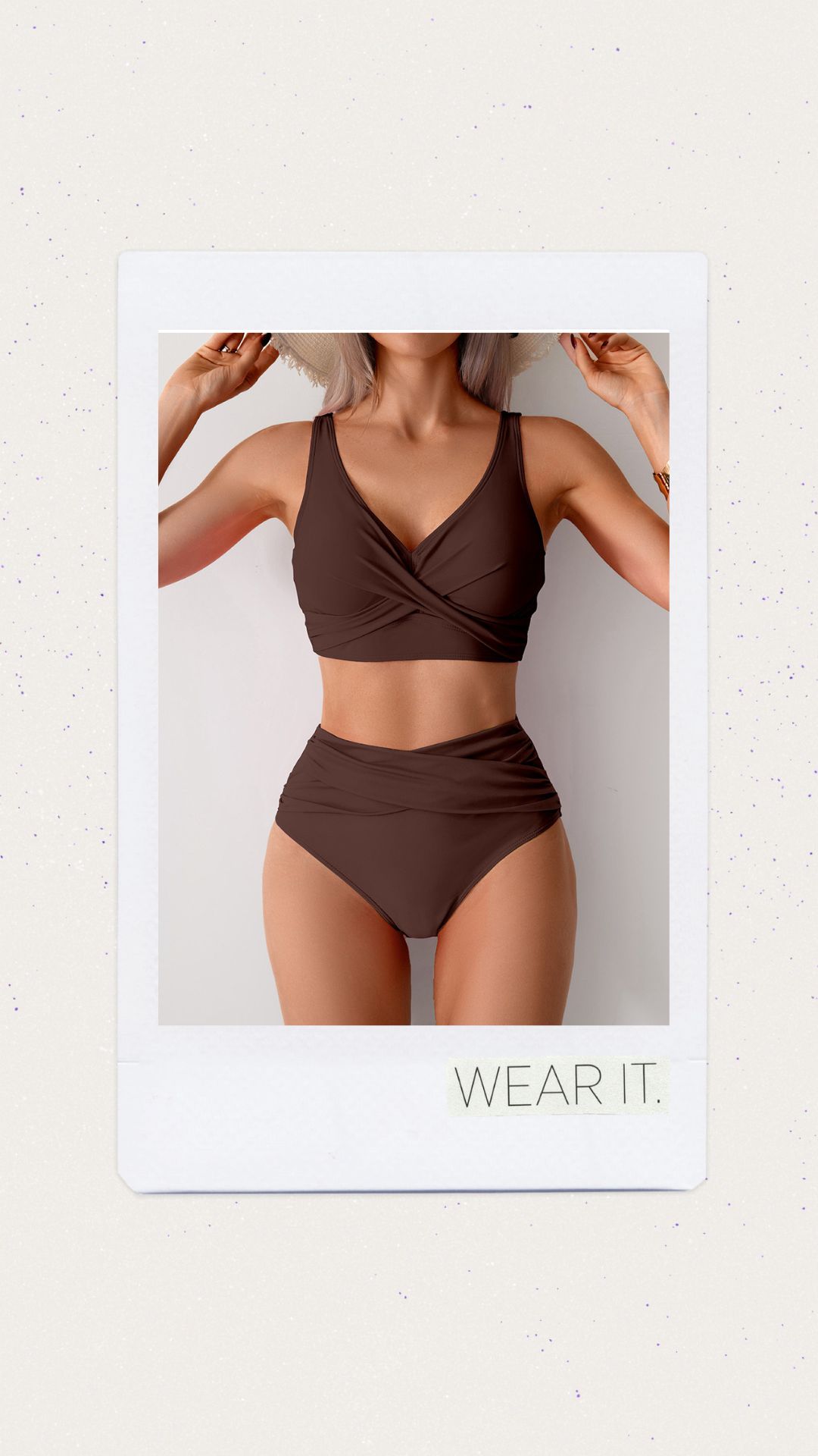 Cintura alta color marrón 