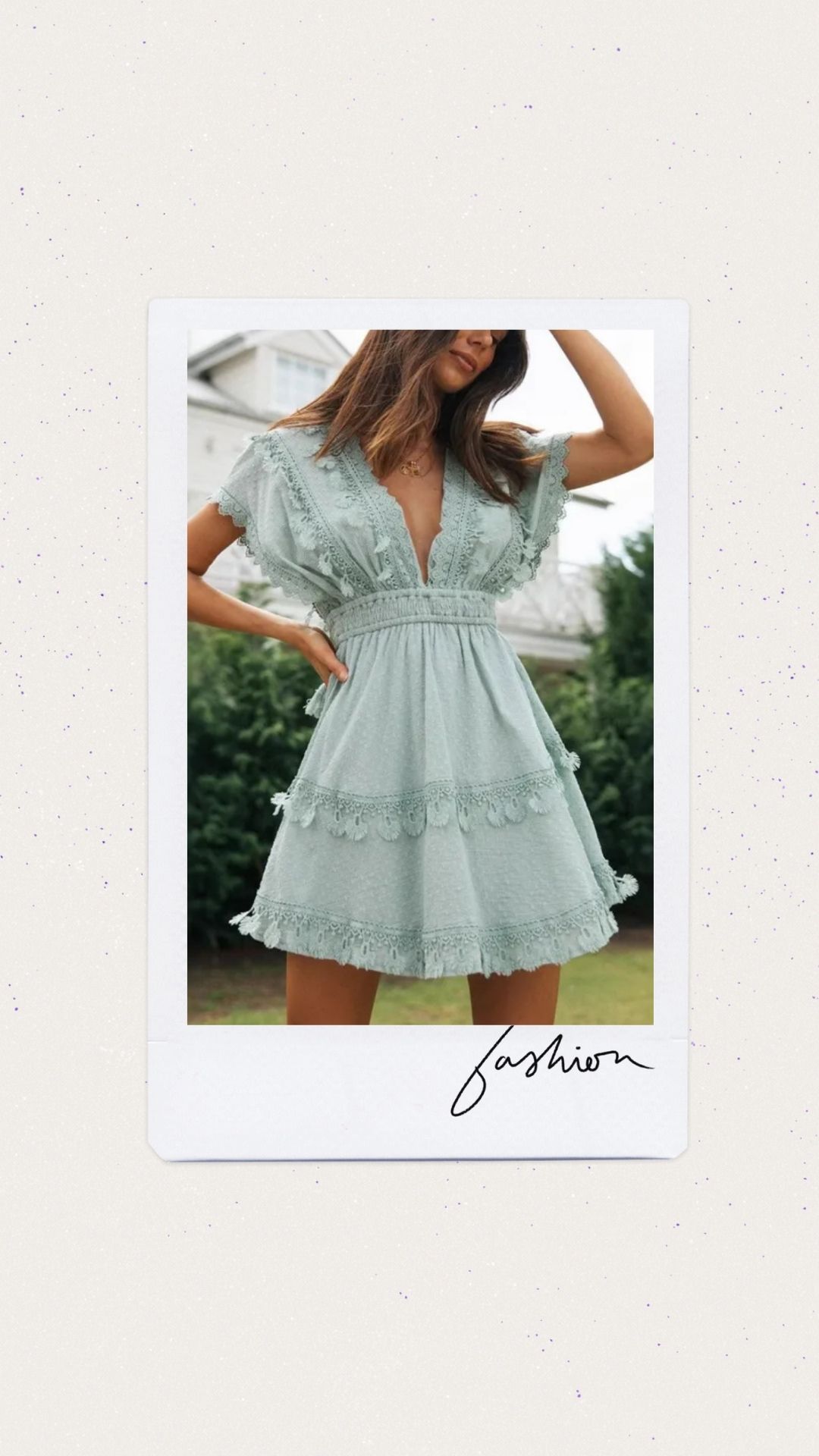 Vestido corto celeste