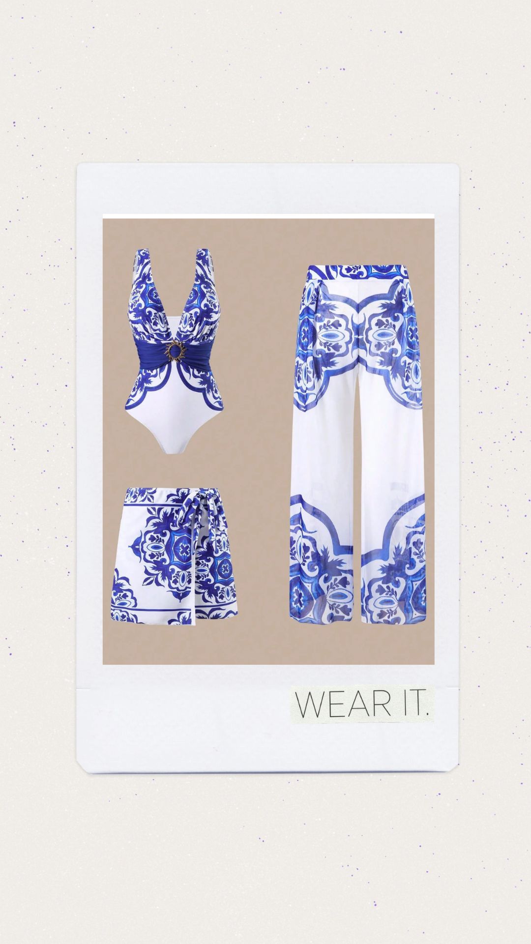 Una pieza con dos salidas de baño pantalón y falda