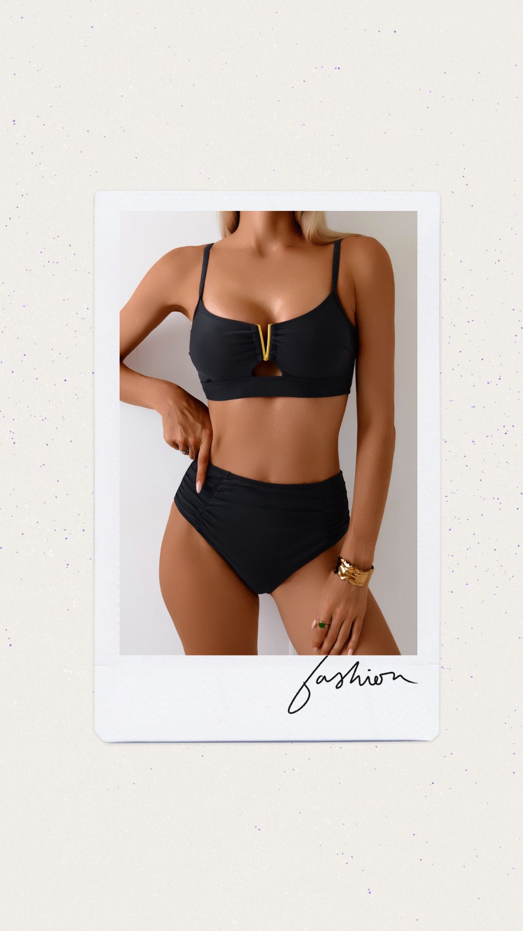 Cintura alta color negro 