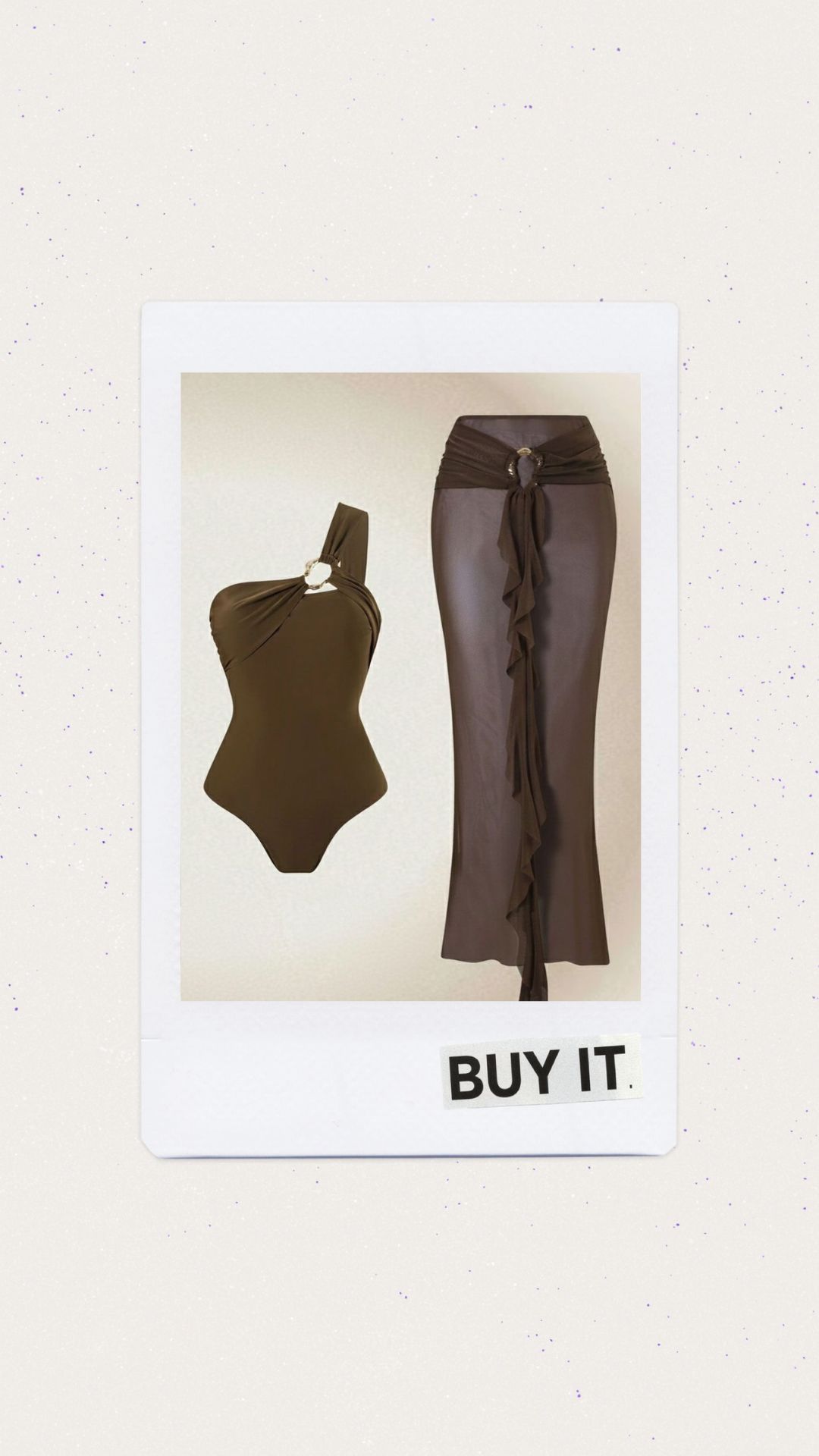 Una pieza con salida de baño color marrón