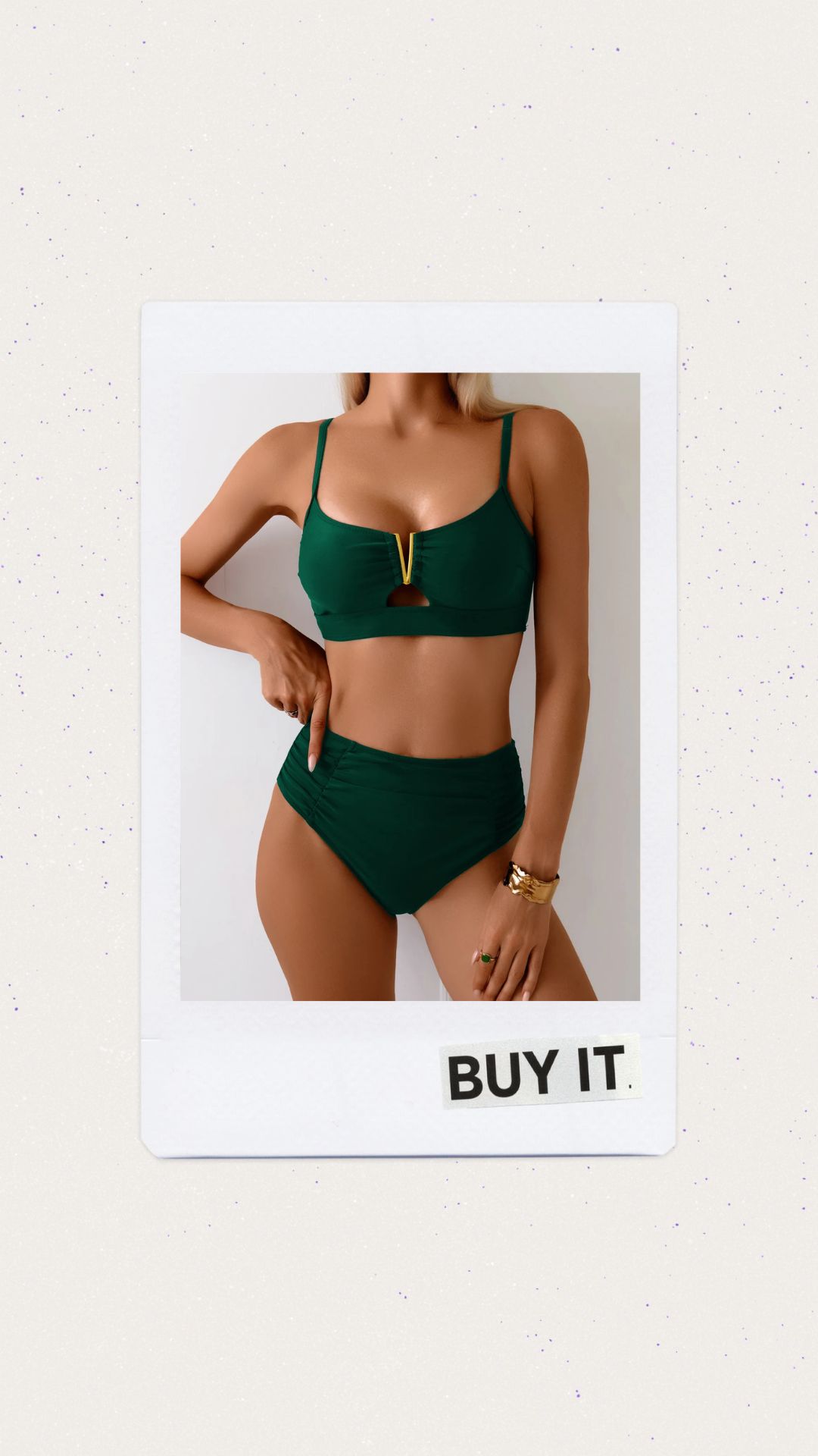 Cintura alta color verde