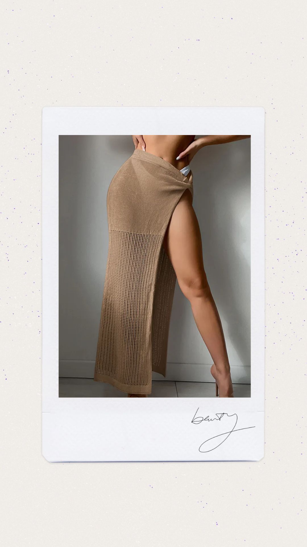 Salida de baño tipo falda color marrón