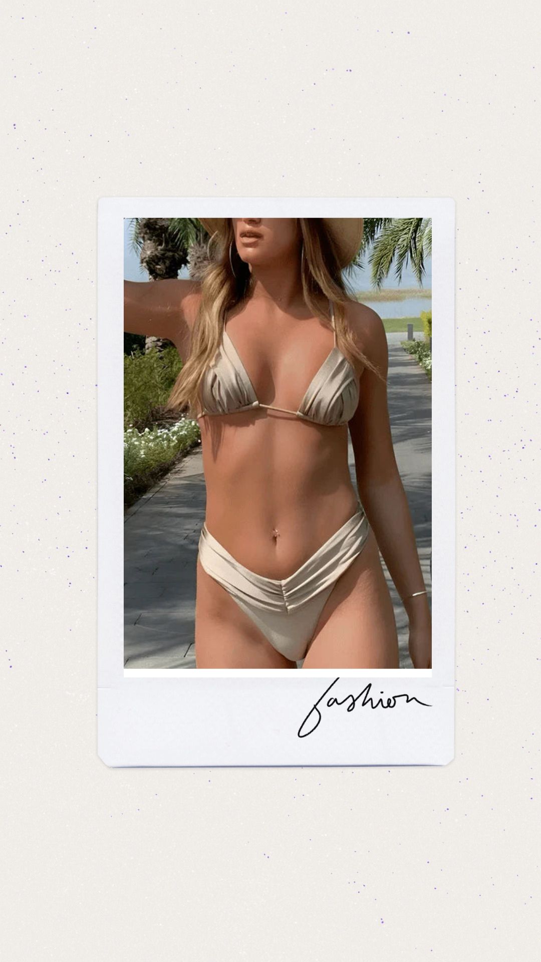 Bikini color beige brillante
