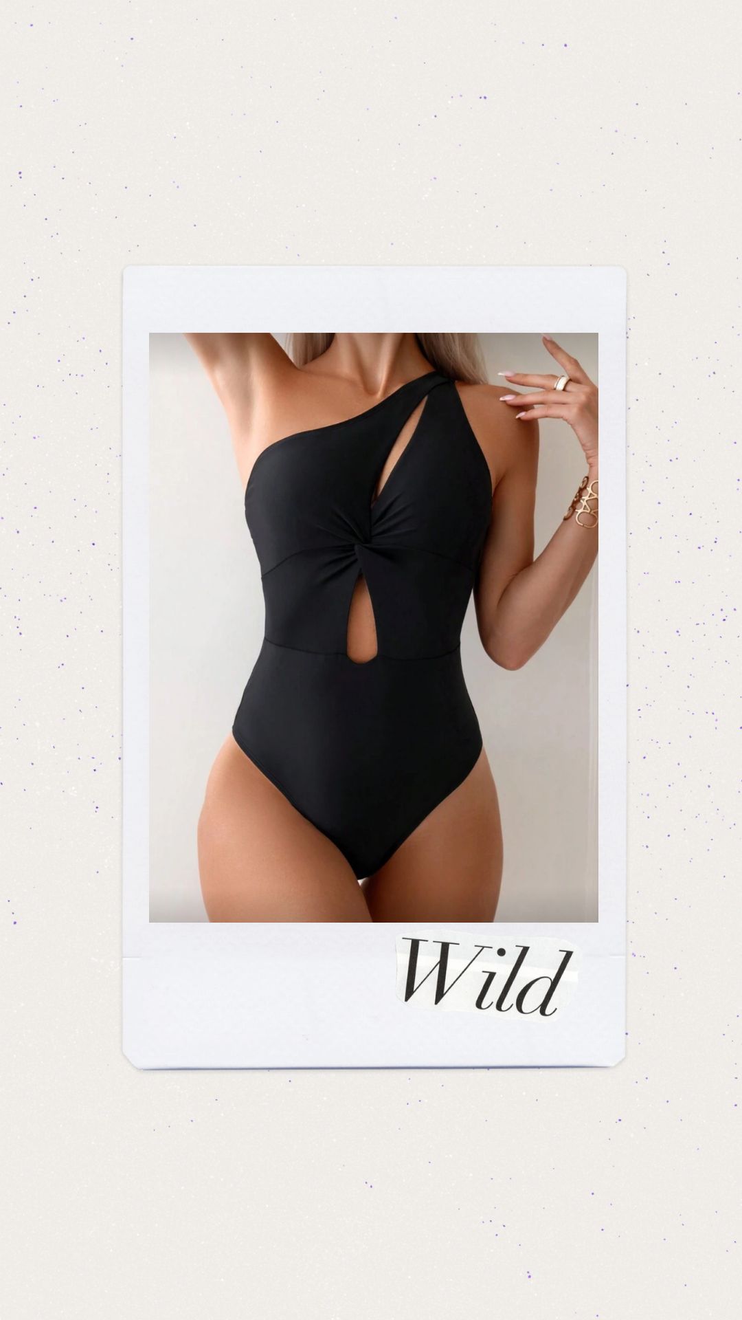 Una pieza color negro de un hombro