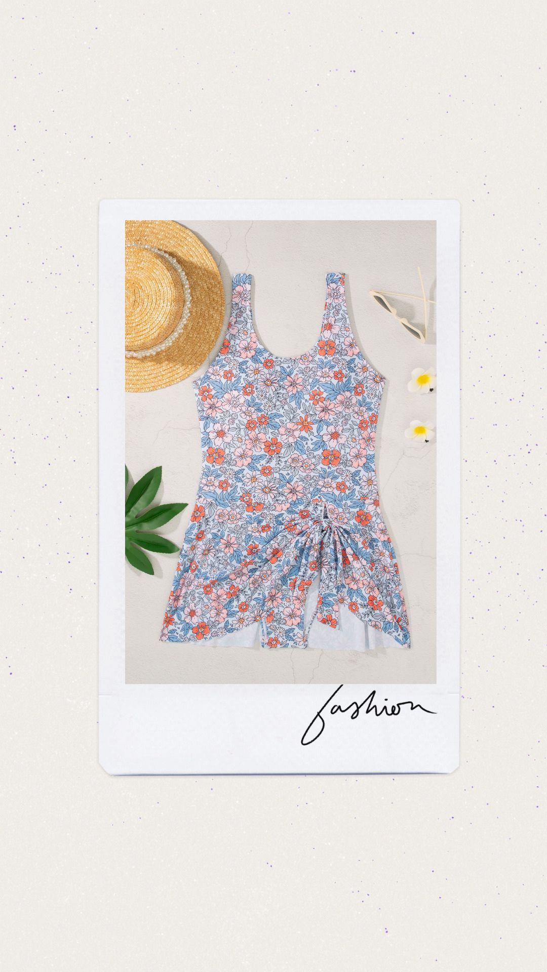 Una pieza tipo vestido con estampado