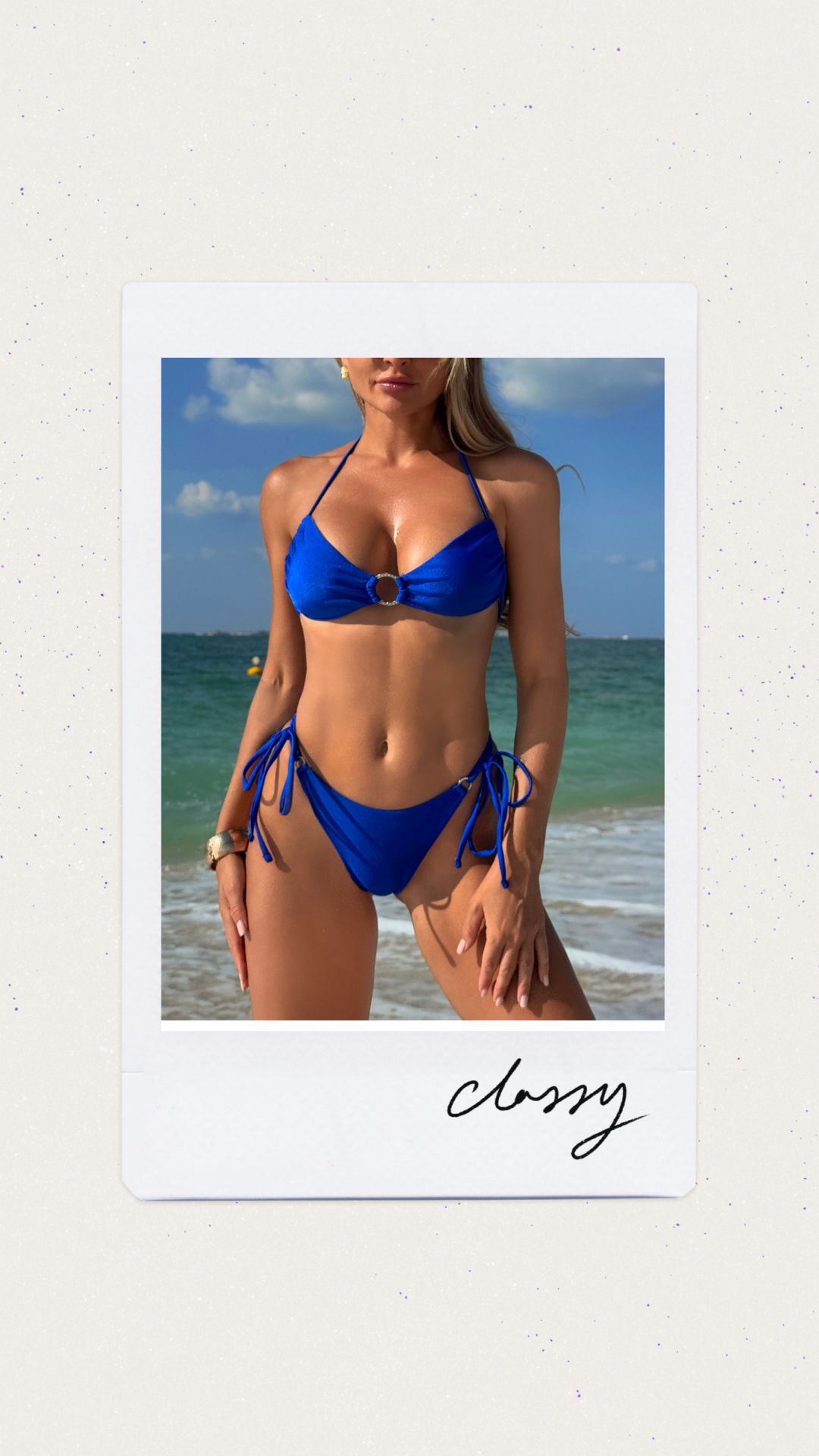 Bikini color azul 