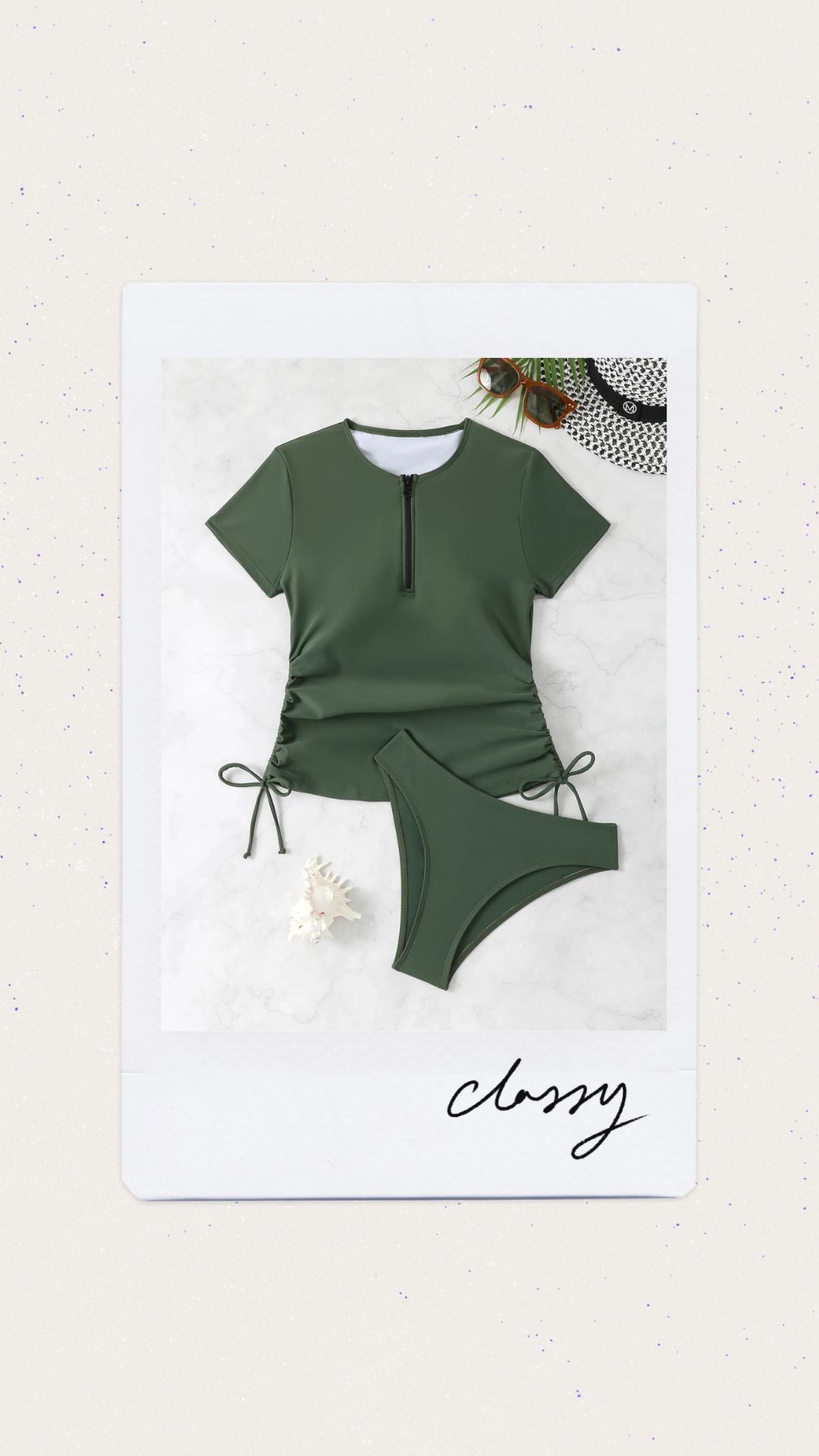 Tankini color verde
