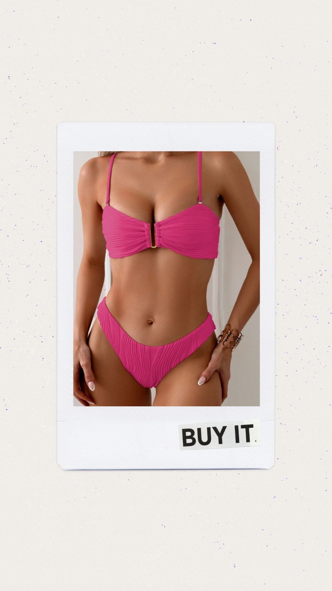 Bikini color fucsia con textura