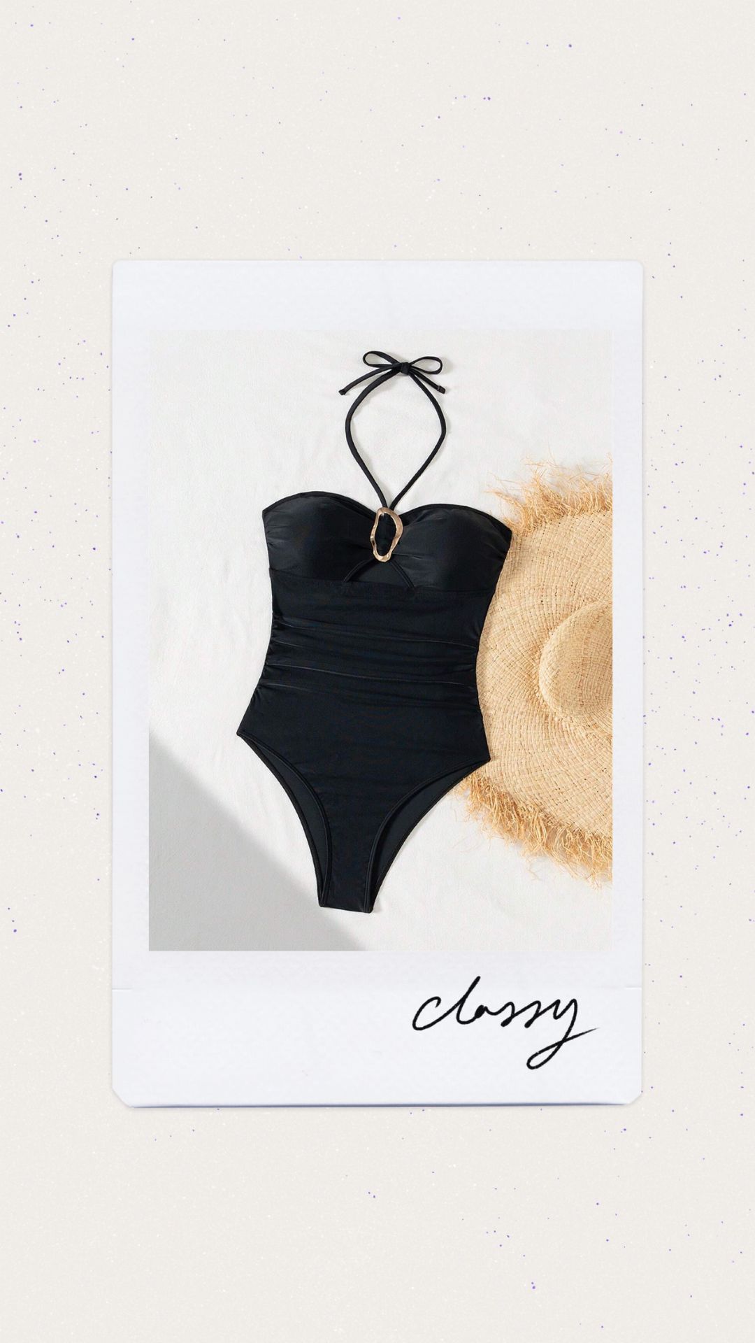 Una pieza color negro con detalle dorado