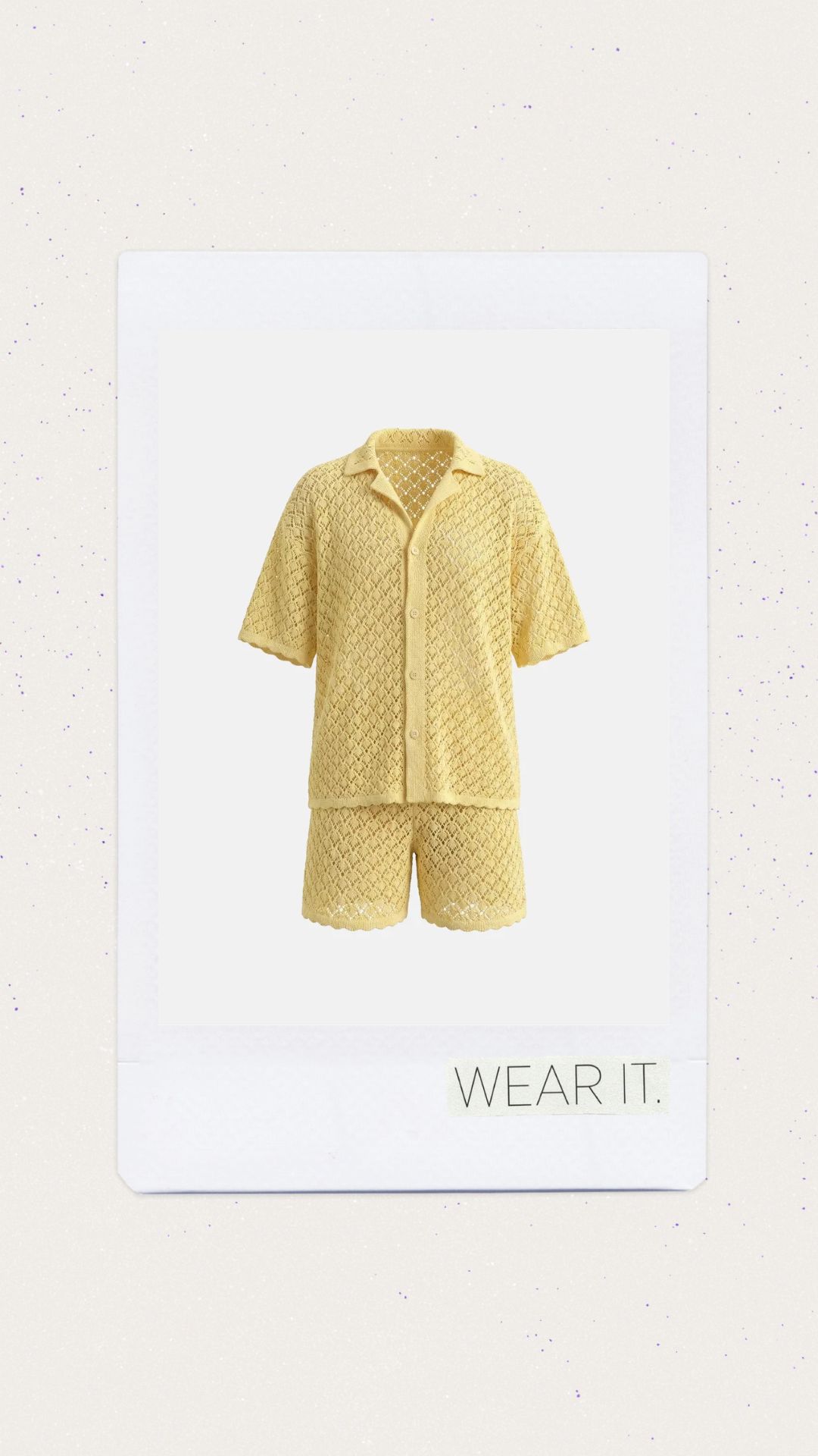Set blusa y short color amarillo