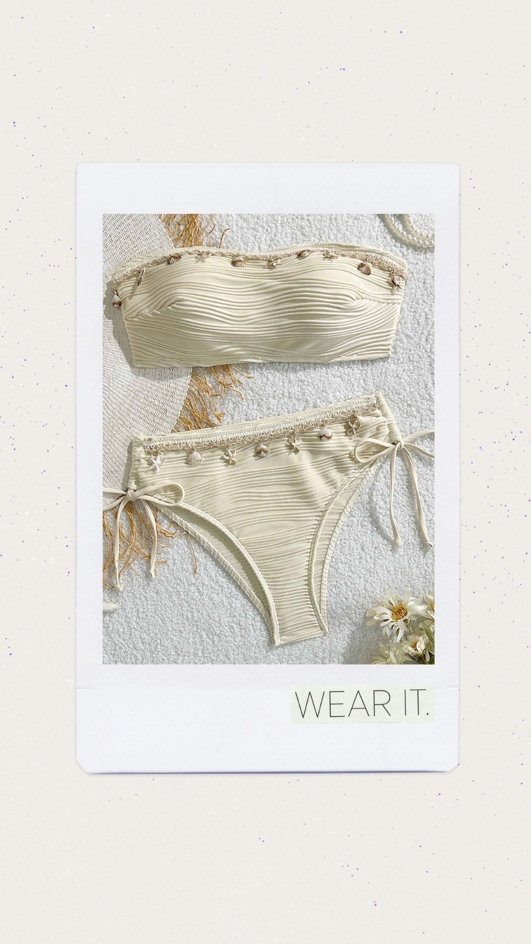 Cintura media color beige