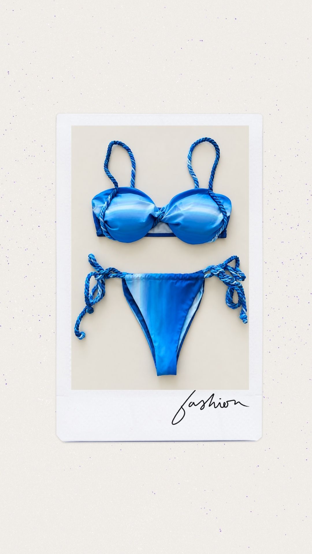 Bikini color azul y celeste con degradado