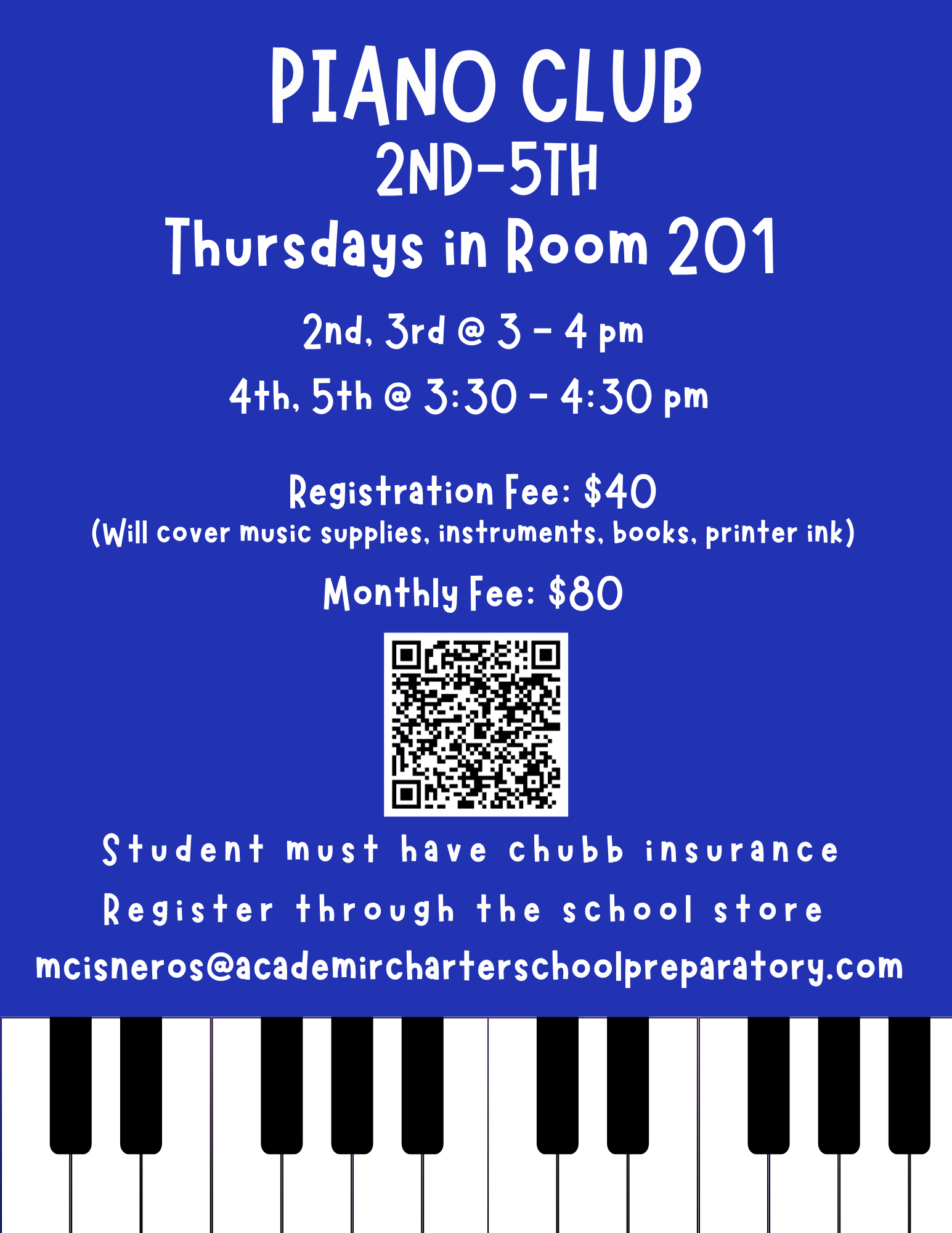 Piano MARCH Monthly Payment 