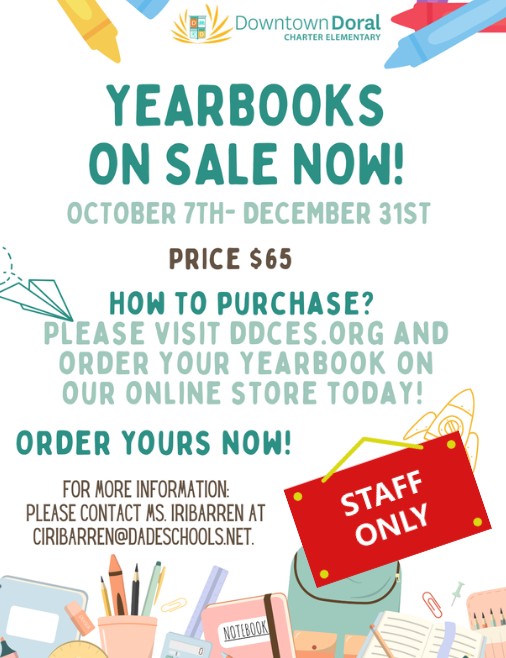 STAFF Yearbook Sale 