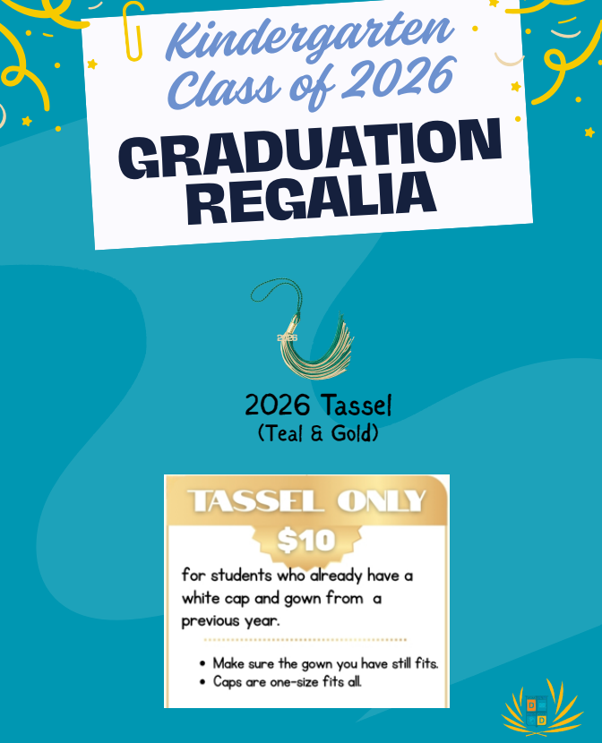 Kindergarten Cap and Gown-- TASSEL ONLY 