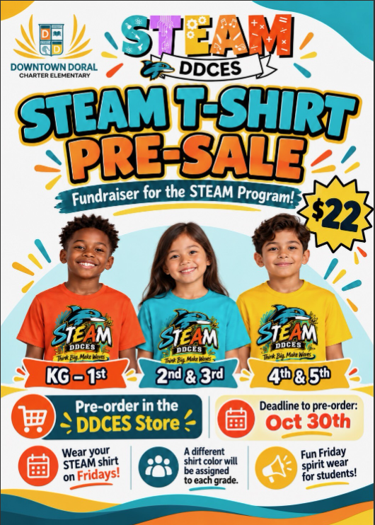 STEAM T-Shirt Yellow for 4th and 5th Grade